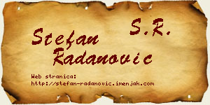 Stefan Radanović vizit kartica